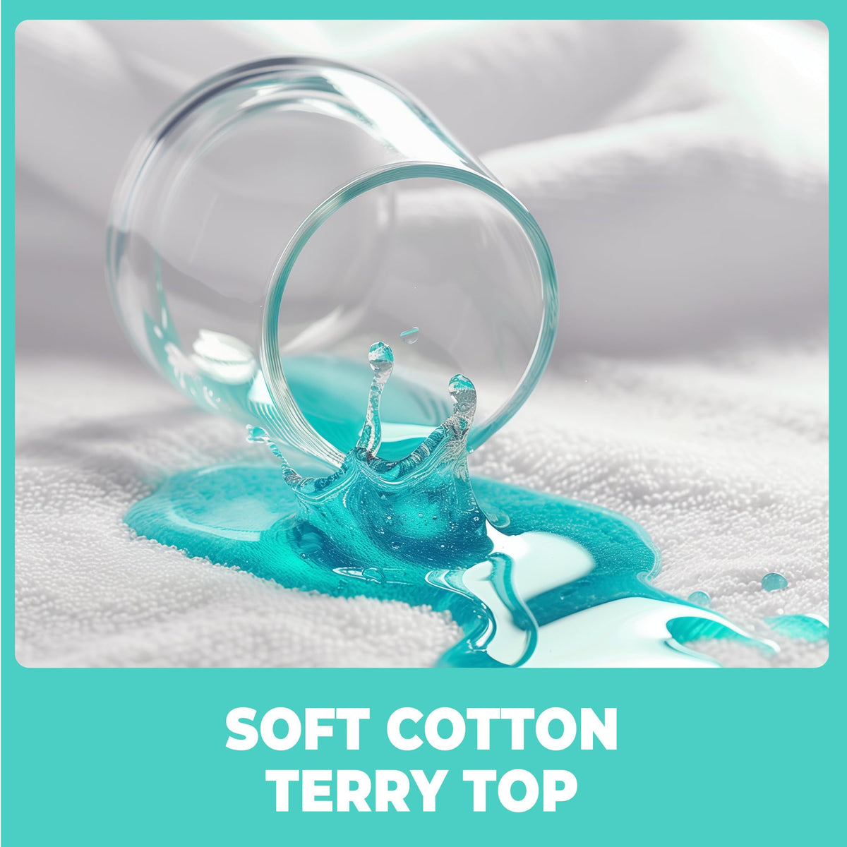 Single Waterproof Mattress Protector 90x190 cm Premium Cotton Terry Bed Cover with Elastic Straps Sheet Soft and Breathable Top Mattress Protector