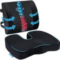 QUTOOL Memory Foam Seat Cushion & Lumbar Support Pillow for Office Chair