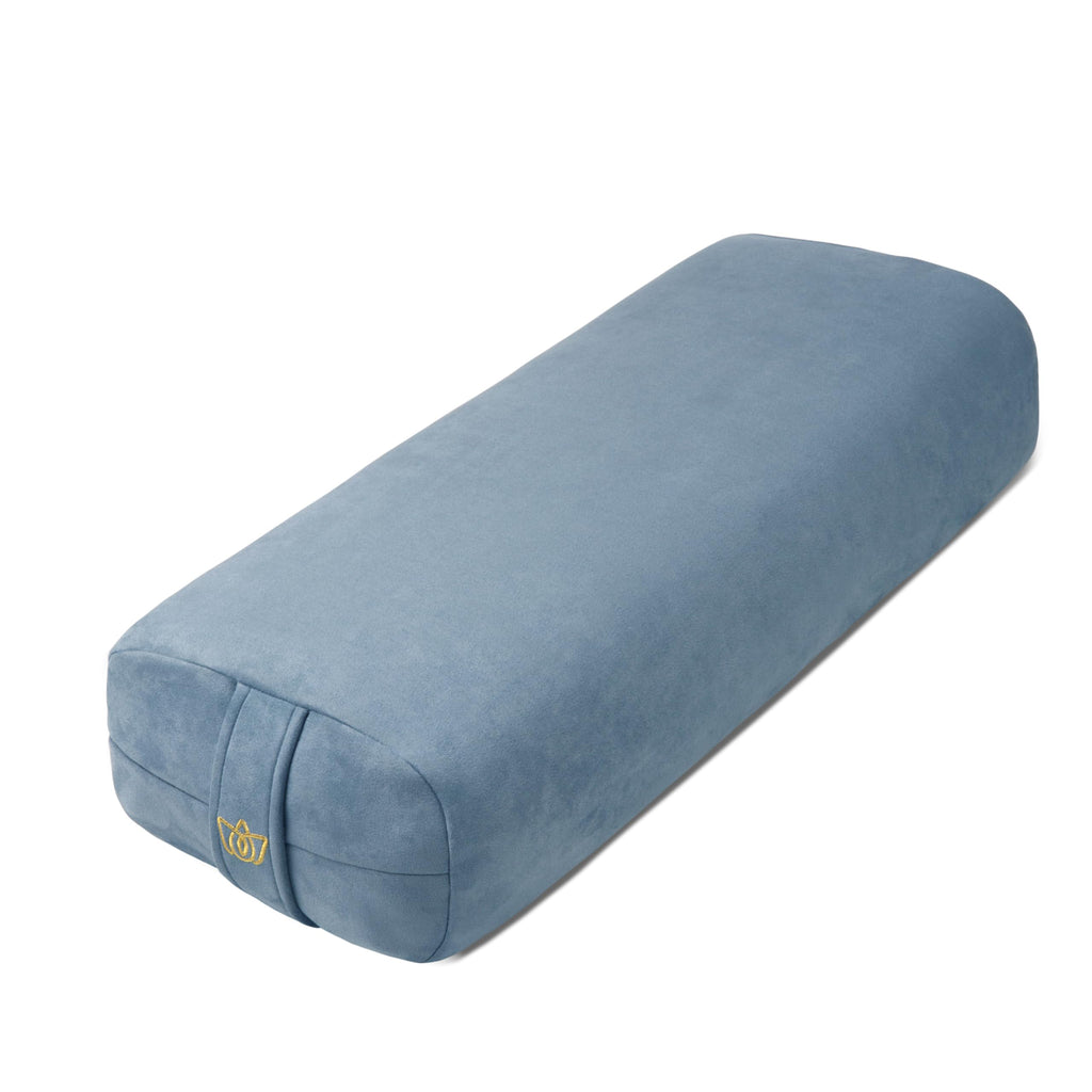 Florensi Yoga Bolster – Rectangular Velvet Meditation Pillow for Support