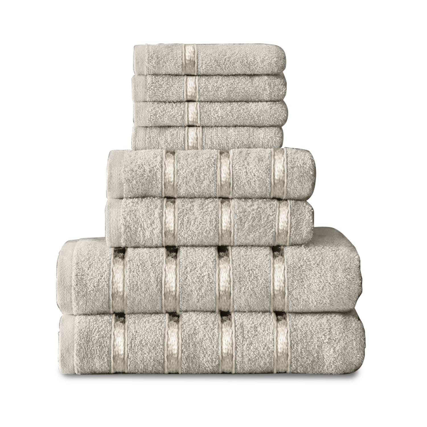 Gaveno Cavailia Boston 8-Piece Towel Bale Set | 100% Egyptian Cotton, Cream