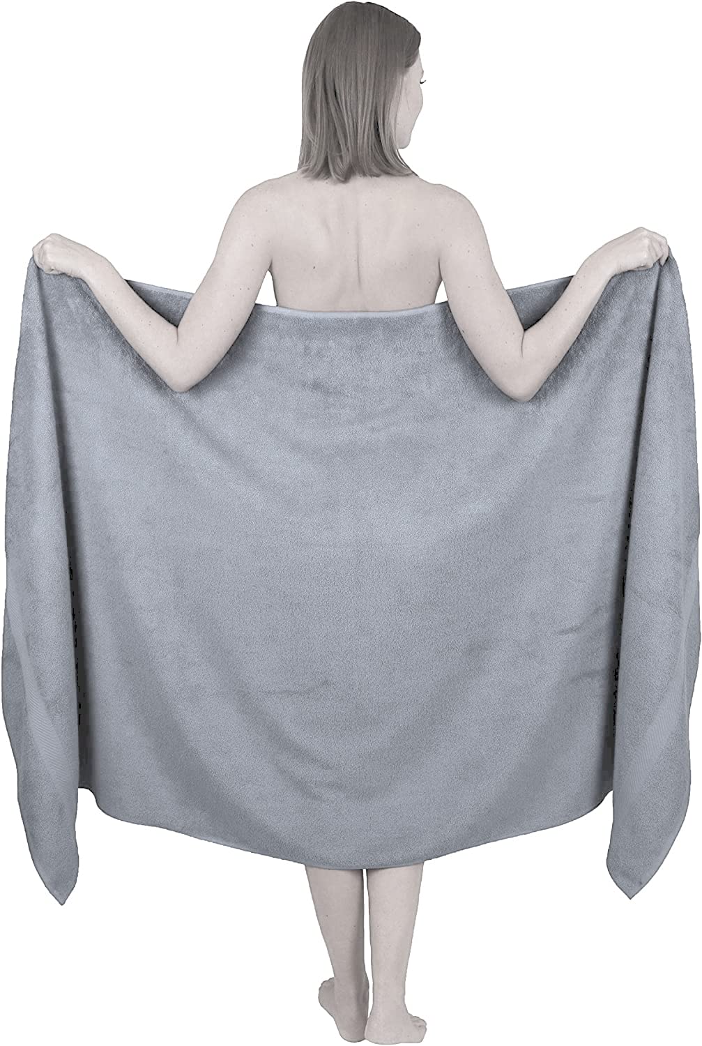 Extra Large Bath Sheet – 100x200cm 600GSM Terry Cotton (Silver)