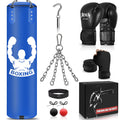 NZQXJXZ 4FT Unfilled Heavy Punching Bag Set with MMA Gloves & Reflex Ball