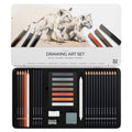 String & Space 32pc Professional Drawing Set – Graphite & Charcoal Kit