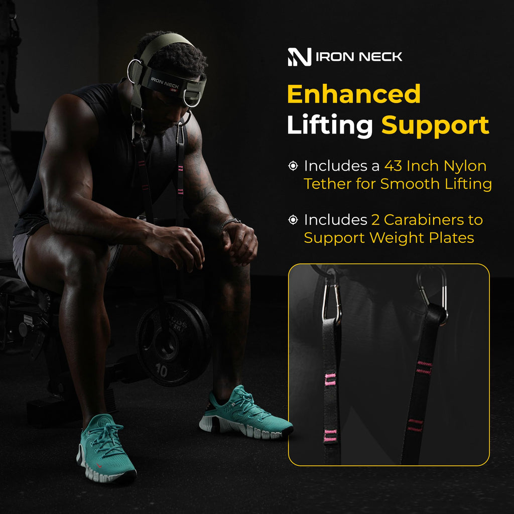 Iron Neck Alpha Harness | Adjustable Neoprene Neck Trainer with D-Rings