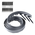 Gardenix Grey Flexible Lawn Edging - 33ft Garden Border with Pegs