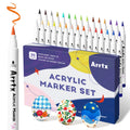 Arrtx 30 Colors Acrylic Paint Brush Pens for Rock Painting and DIY Crafts