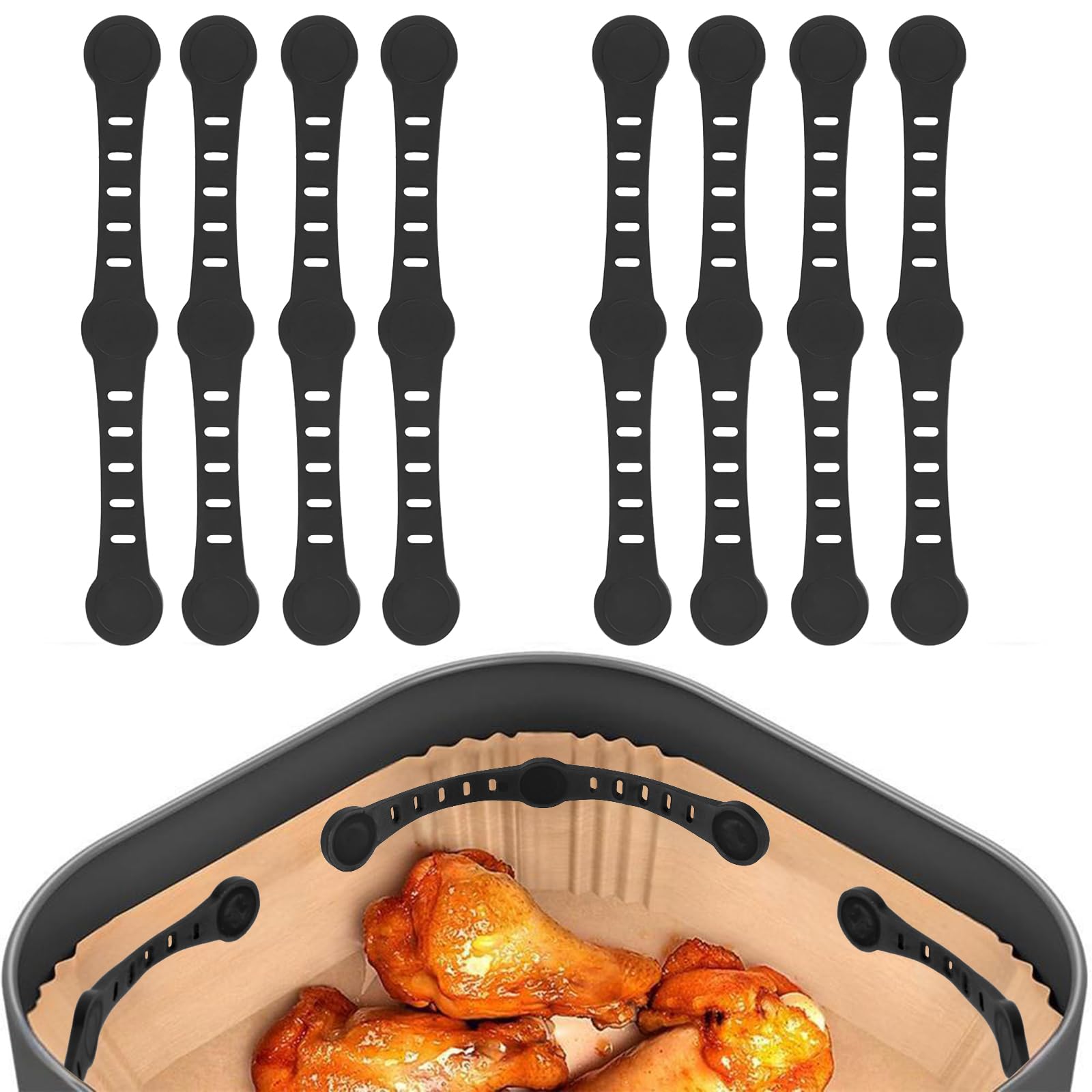 Air Fryer Silicone Magnet Clips | 8 PCS Heat-Resistant Buckles