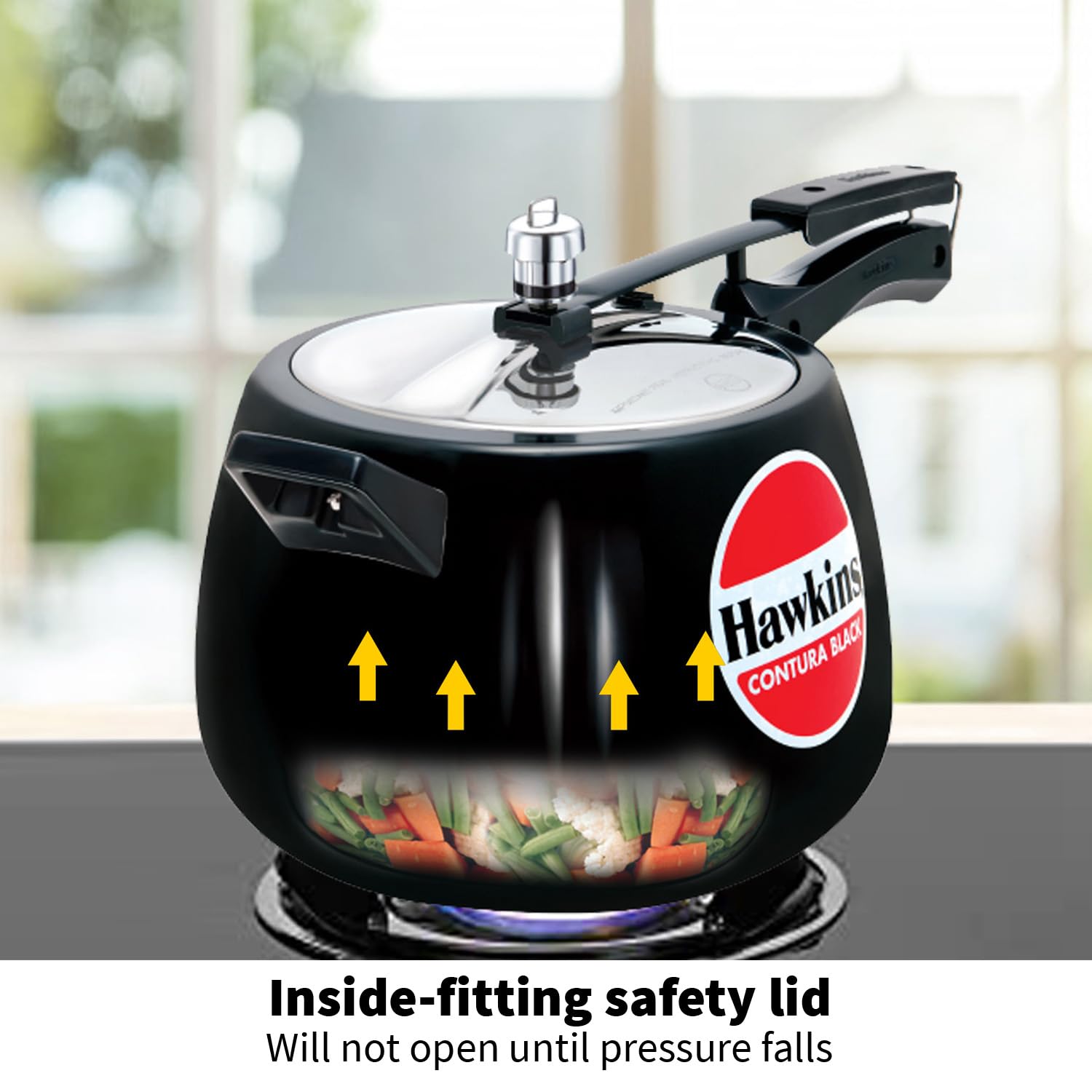 Hawkins Contura 6.5L Pressure Cooker – Hard Anodised Handi (CB65)