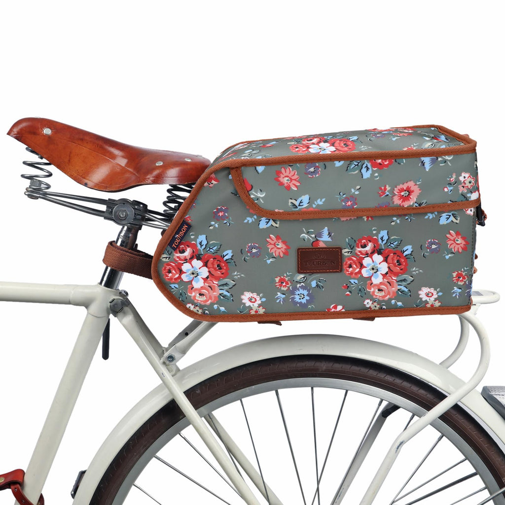 Tourbon Insulated Canvas Bicycle Pannier Rear Rack Cooler Bag – Green