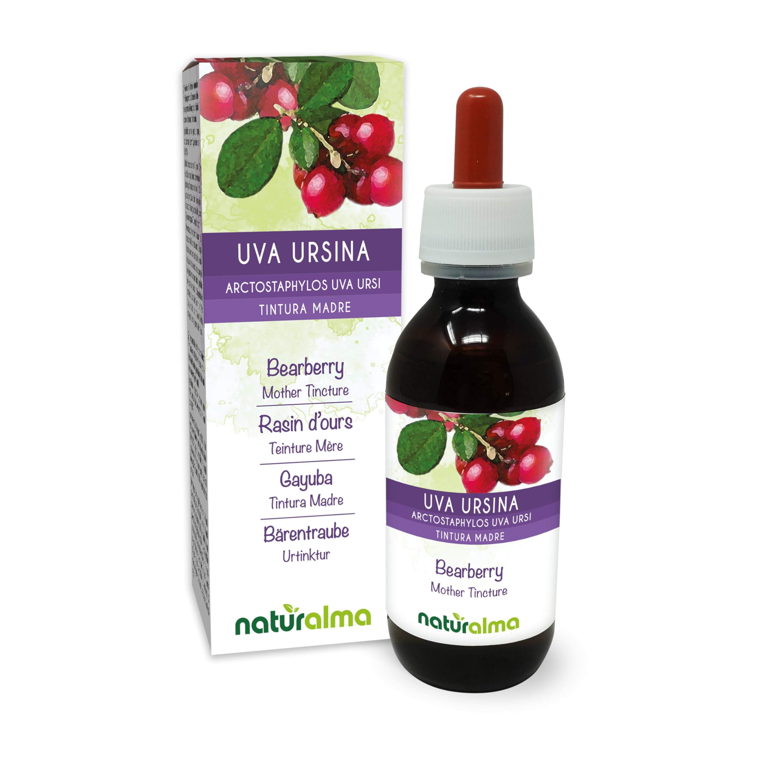 Naturalma Bearberry Uva Ursi Liquid Extract - Alcohol-Free Drops 120ml