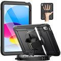 Timecity iPad 11th/10th Gen Rugged Case with Screen Protector - Black