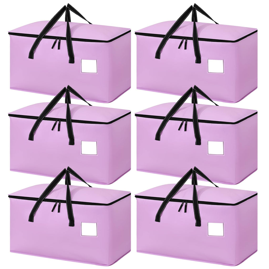 Dntorx 6 Pack 90L Moving Bags, Waterproof Moving Boxes with Zips,Purple - image 1