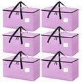 Dntorx 6 Pack 90L Moving Bags, Waterproof Moving Boxes with Zips,Purple - image 1