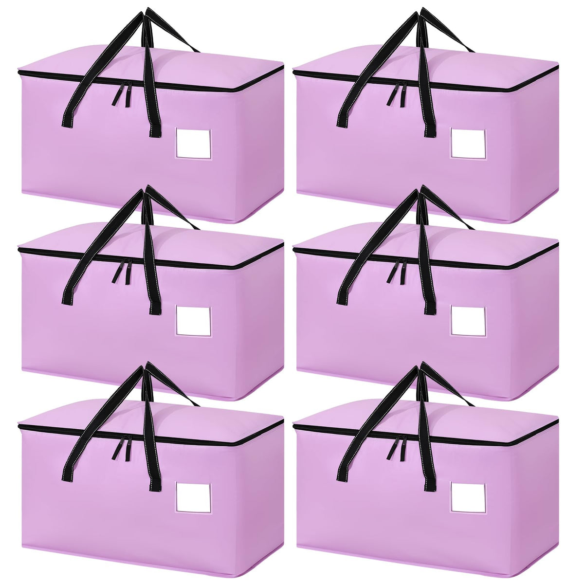 Dntorx 6 Pack 90L Moving Bags, Waterproof Moving Boxes with Zips,Purple - image 1