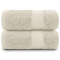 GC Gaveno Cavailia Miami 100% Cotton Bath Sheet Set, 700 GSM Cream - 2PK