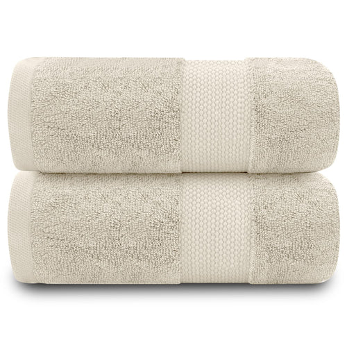 GC Gaveno Cavailia Miami 100% Cotton Bath Sheet Set, 700 GSM Cream - 2PK