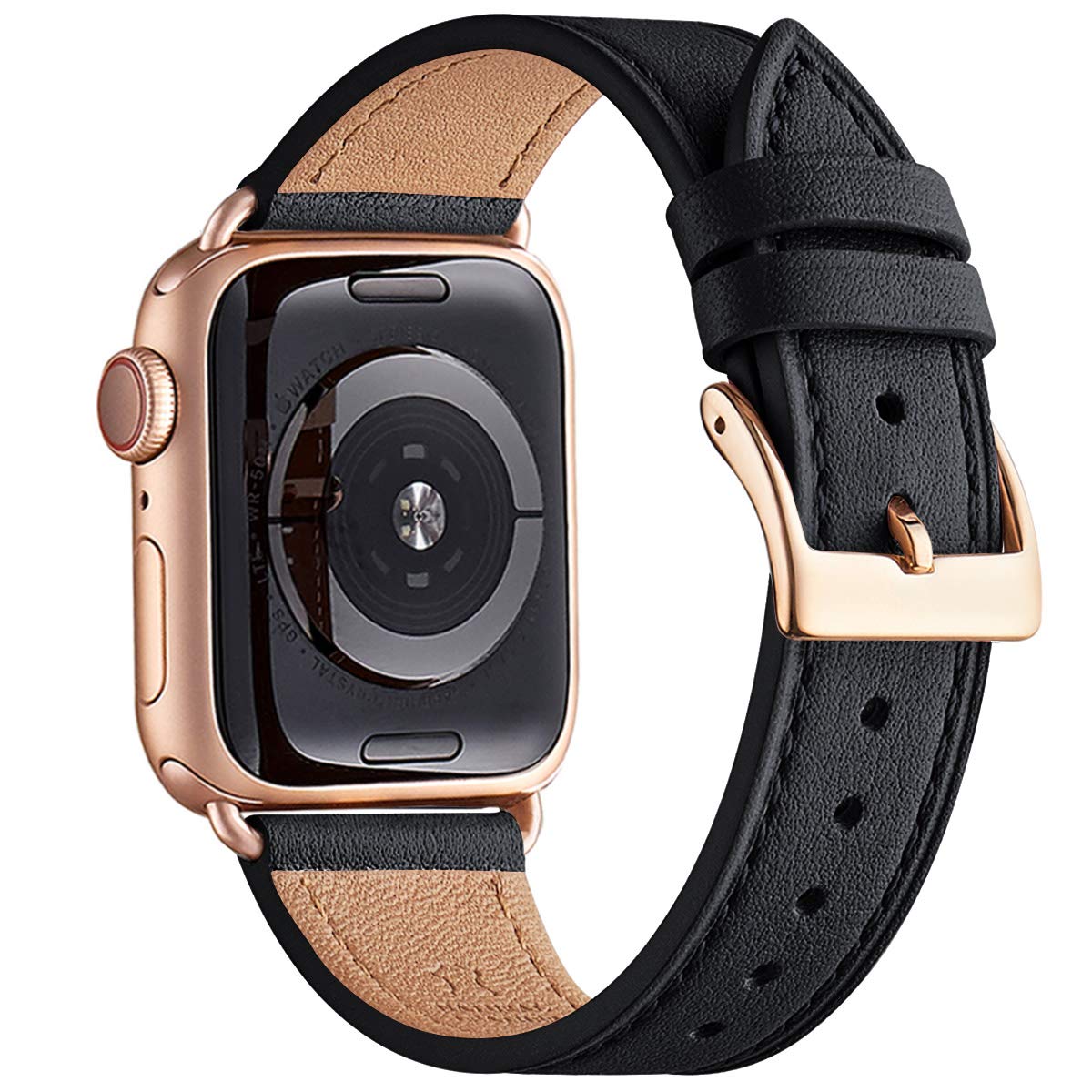 QAZNZ Leather Apple Watch Strap | Replacement Band for Series 1-11