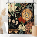 Uiiooazy Boho Abstract Floral Shower Curtain | Waterproof Polyester Fabric