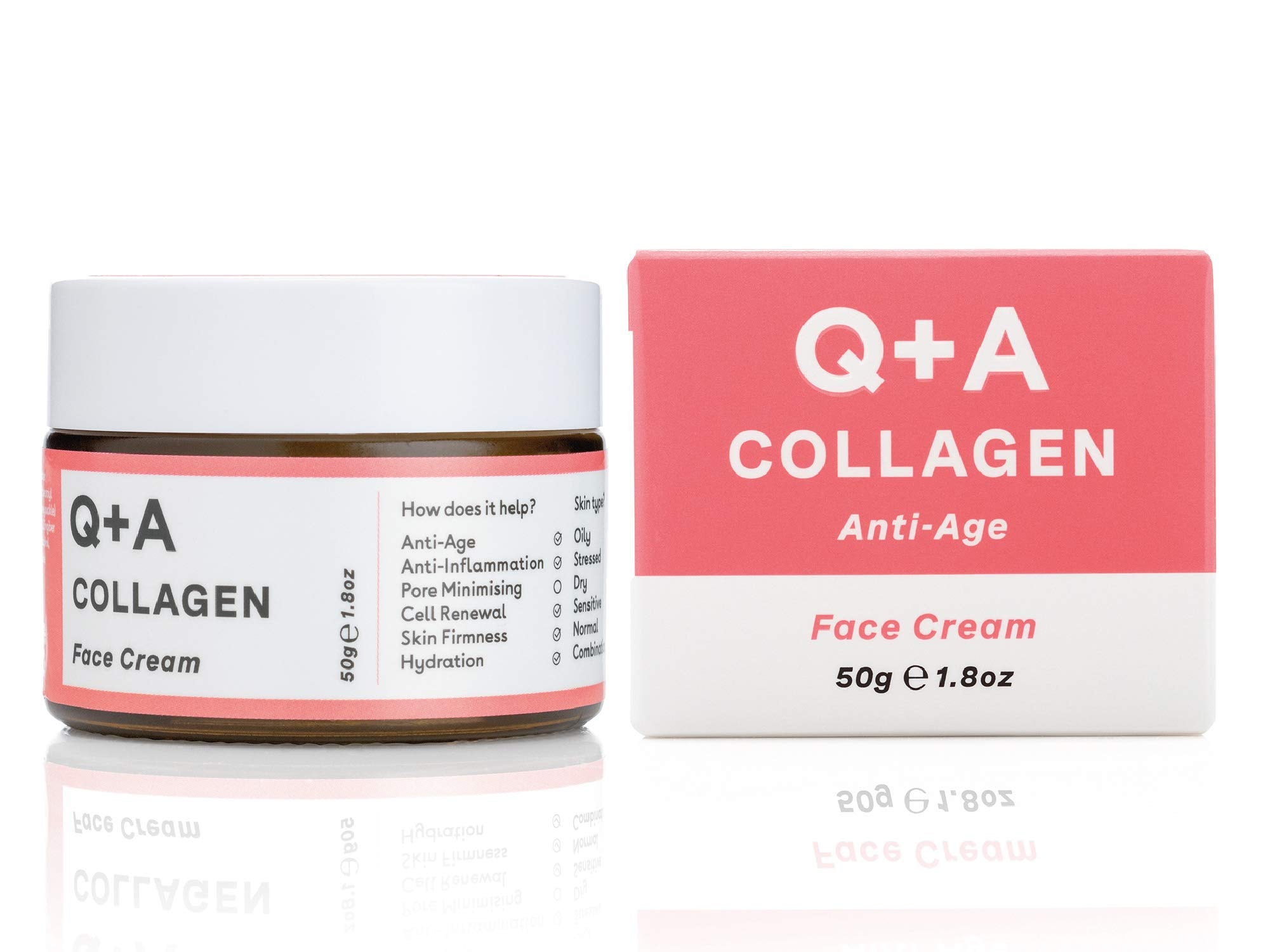 Q+A Collagen Face Cream – Hydrating & Firming Anti-Ageing Moisturiser