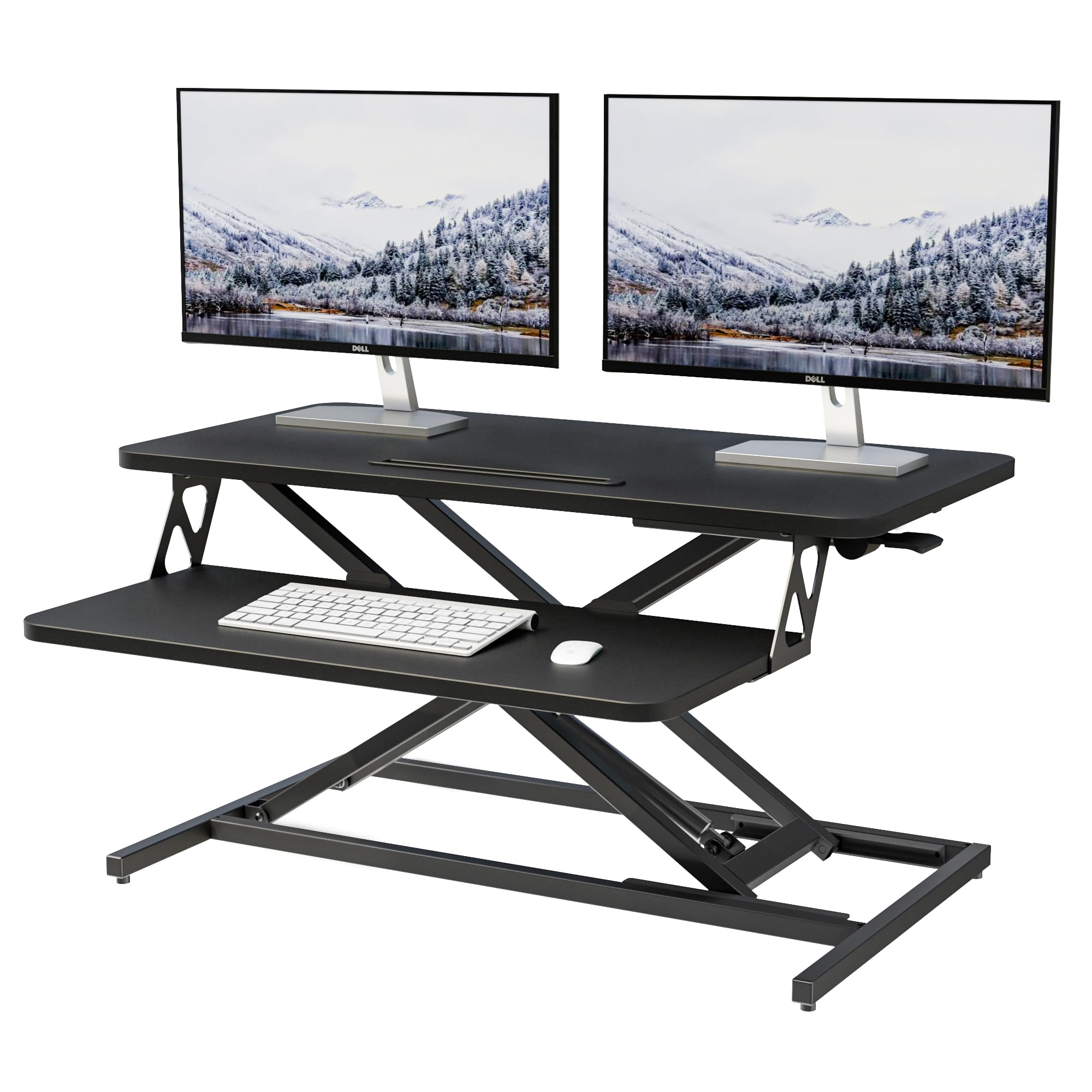 ERGOMAKER Standing Desk Converter – 32 Inch Height Adjustable Riser