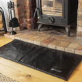 Valiant Fire Resistant Hearth Mat – Black Heat Protective Floor Guard