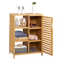 WAOHO Bamboo Bathroom Cabinet – Standing Storage Shelf & Sideboard