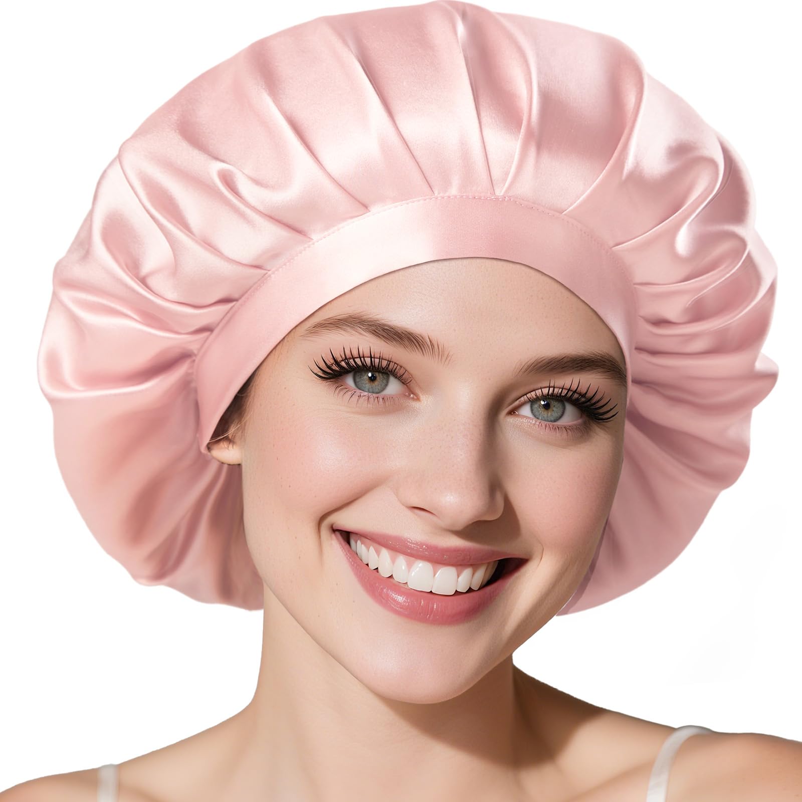 LitBear 100% Mulberry Silk Bonnet for Sleeping - 22 Momme Hair Sleep Cap