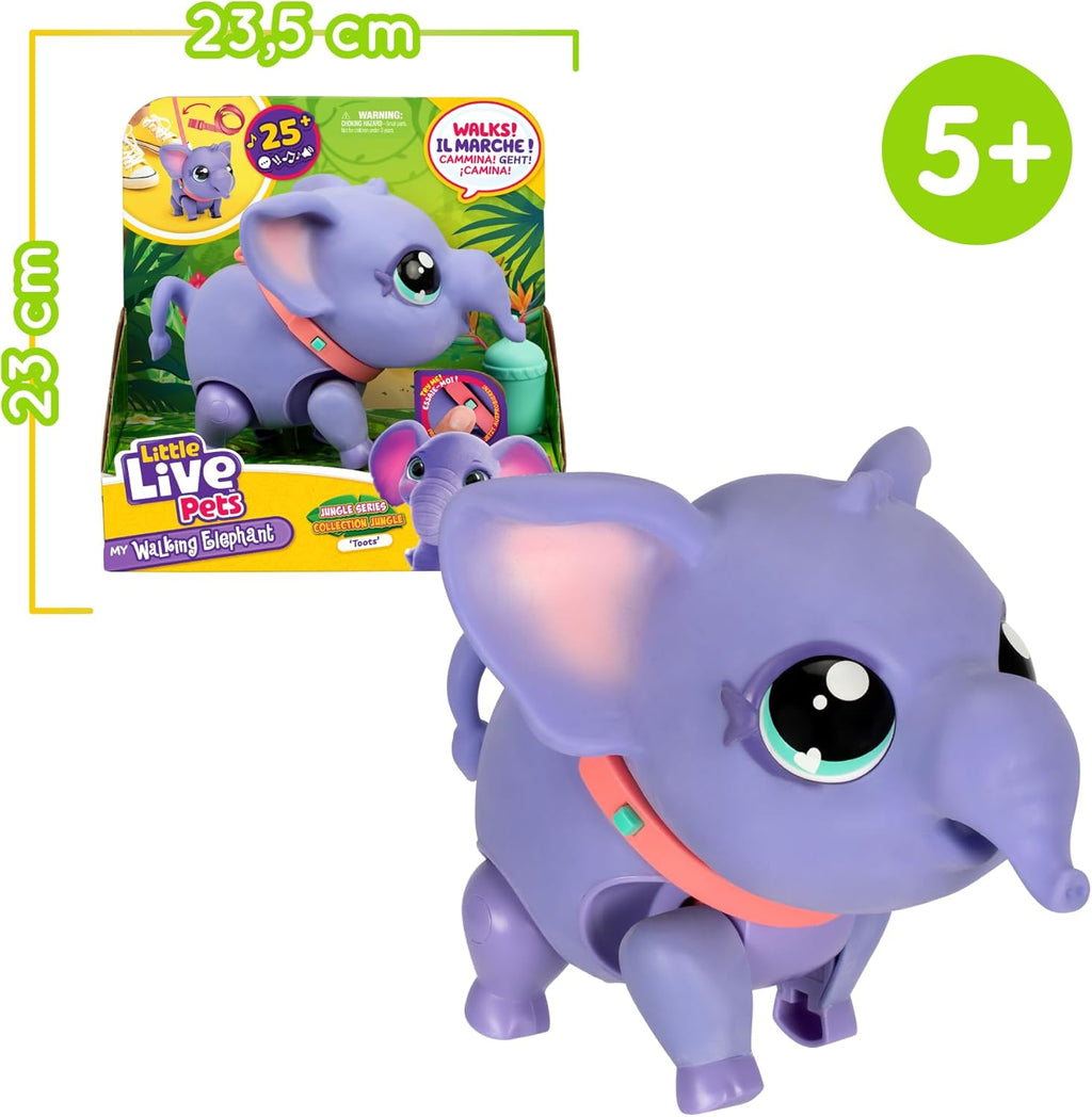 Little Live Pets Interactive Walking Elephant Toy with Sound & Music