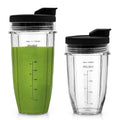 Ninja Auto-iQ Replacement Blender Cups (24oz & 18oz) with Lids
