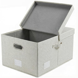 Prandom Storage Boxes with Lids Extra Large,58x40x30cm,Beige1-Pack - image 1