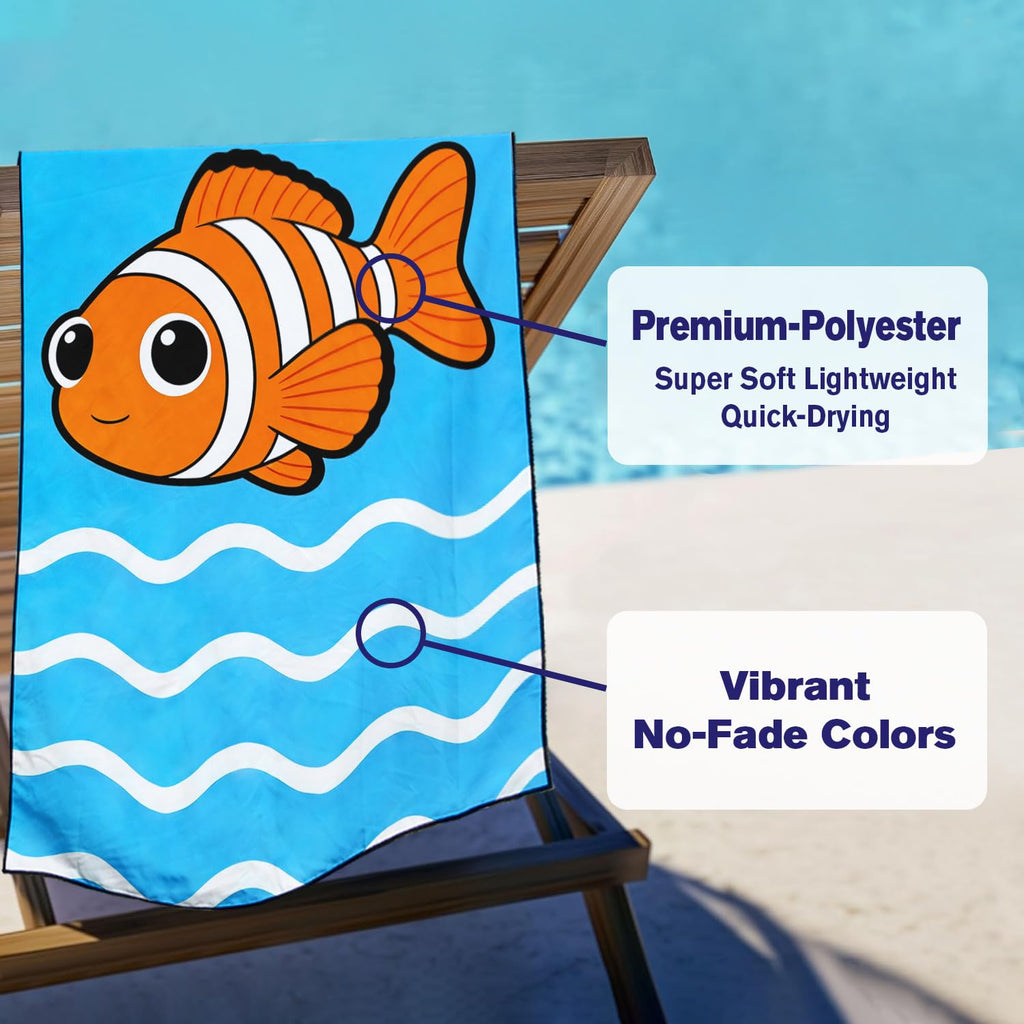 Violetpos 2 Pack Extra Large 180x90 cm Beach Towels, 250GSM Premium Microfibre, Sand Free Quick Dry Lightweight - image 3