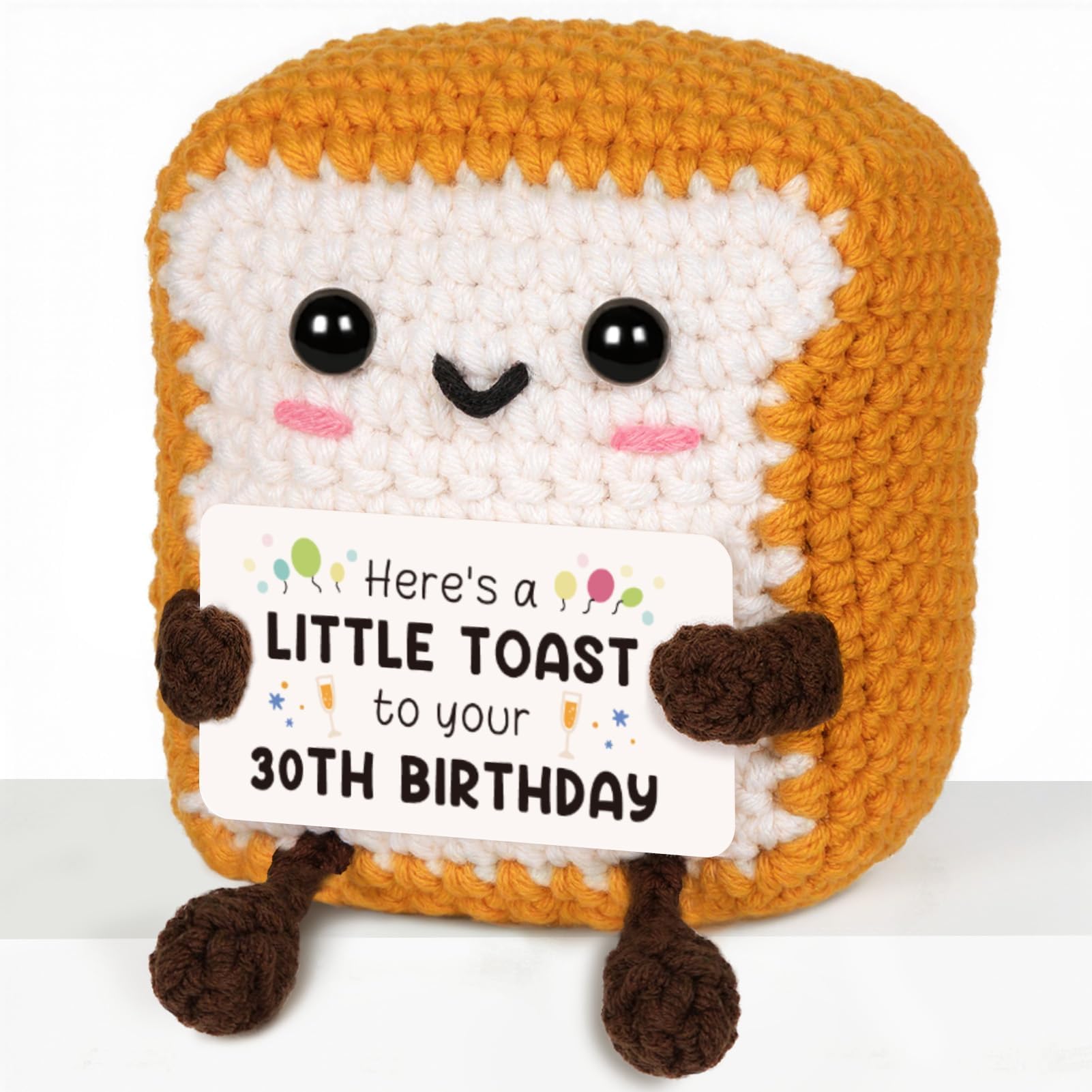 Emotional Support Crochet Toast – 30th Birthday Gift