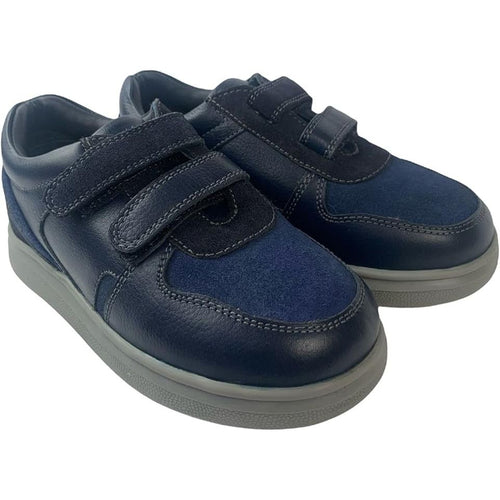 Tritt Ryna Boys Leather Trainer Shoes | Breathable Hook & Loop – UK 3