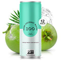100 Coconuts Pure Coconut Water – Natural Electrolyte Drink, 12 Pack