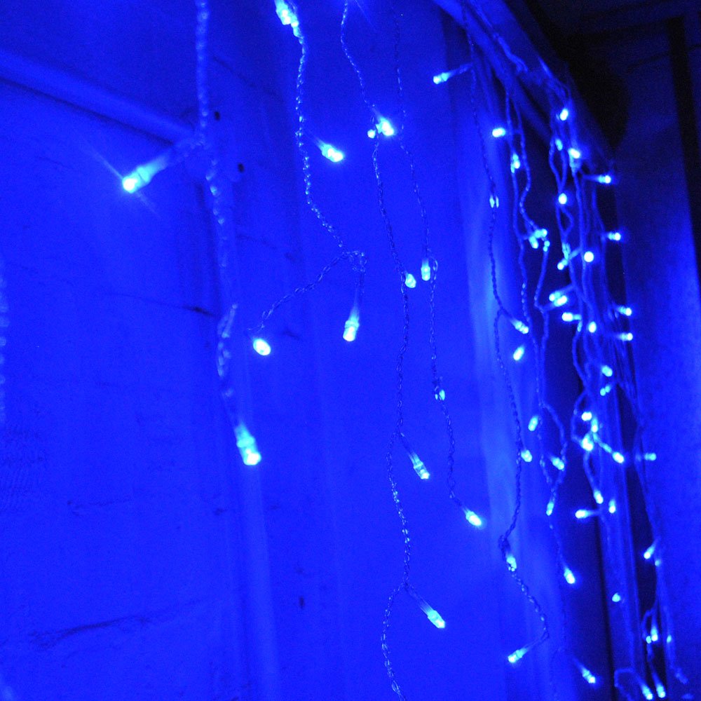 Jolof Store Blue Icicle Christmas Lights – 400 LED Waterproof 10M Fairy Lights