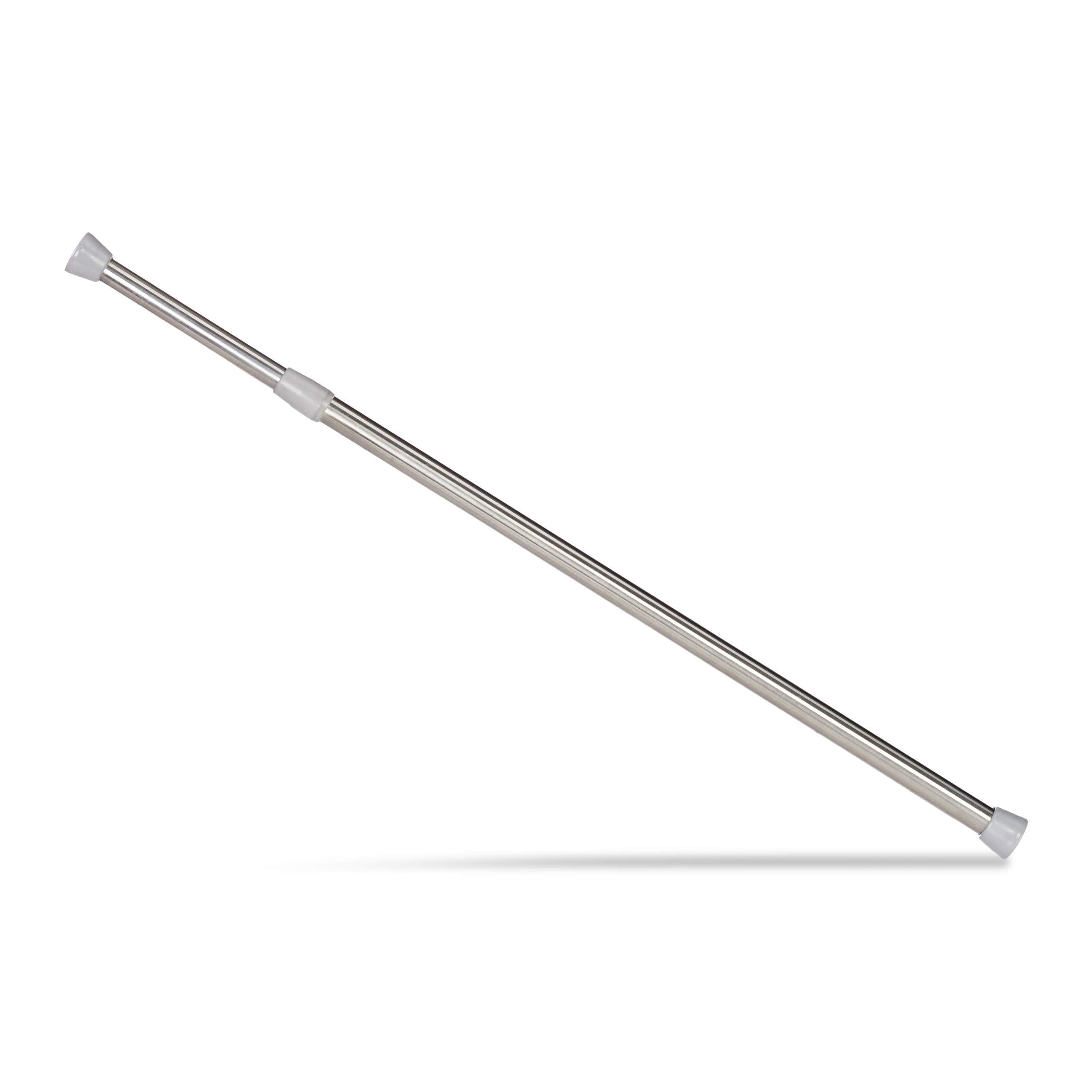 Relaxdays Stainless Steel Tension Rod – No-Drill Telescopic, 66-110 cm