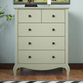 Galano Stella 5-Drawer Chest – Modern Sage Green Wood Storage Cabinet