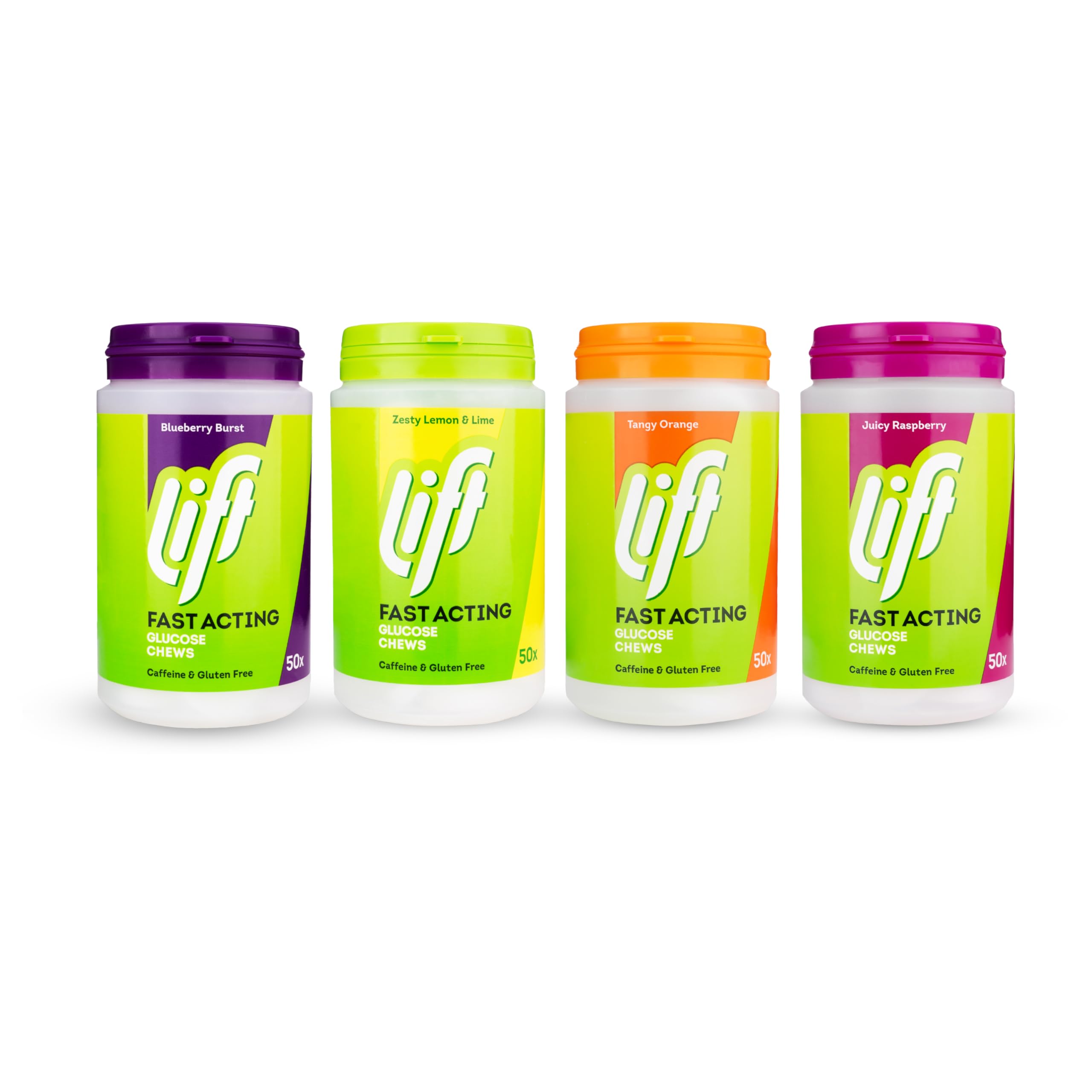 Lift Fast-Acting Glucose Chewable Energy Tablets – Mixed Flavours 4-Pack