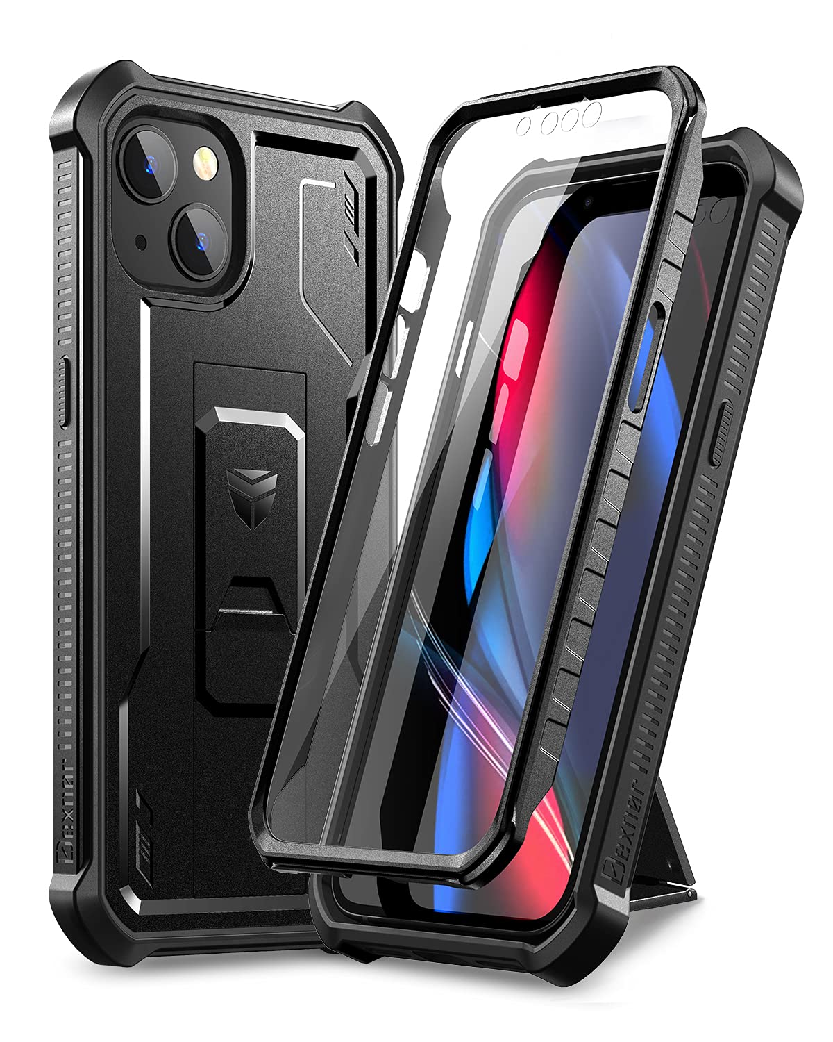 Dexnor iPhone 13/14 Case | Military Grade Shockproof Cover with Kickstand