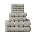 Gaveno Cavalia 8 Piece Towel Bale Set | 100% Cotton Silver Towels