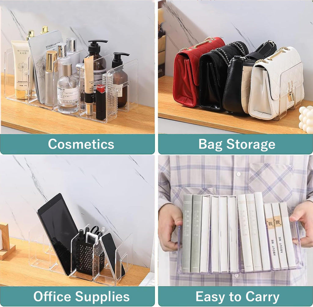 Panavage Transparent Desk File Organiser, 4 Slots, 4-Pack - image 4