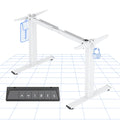 FLEXISPOT Height Adjustable Electric Standing Desk Frame Ergonomic Sit-stand Workstation with Memory Smart Panel EN12 Stage | White - image 1
