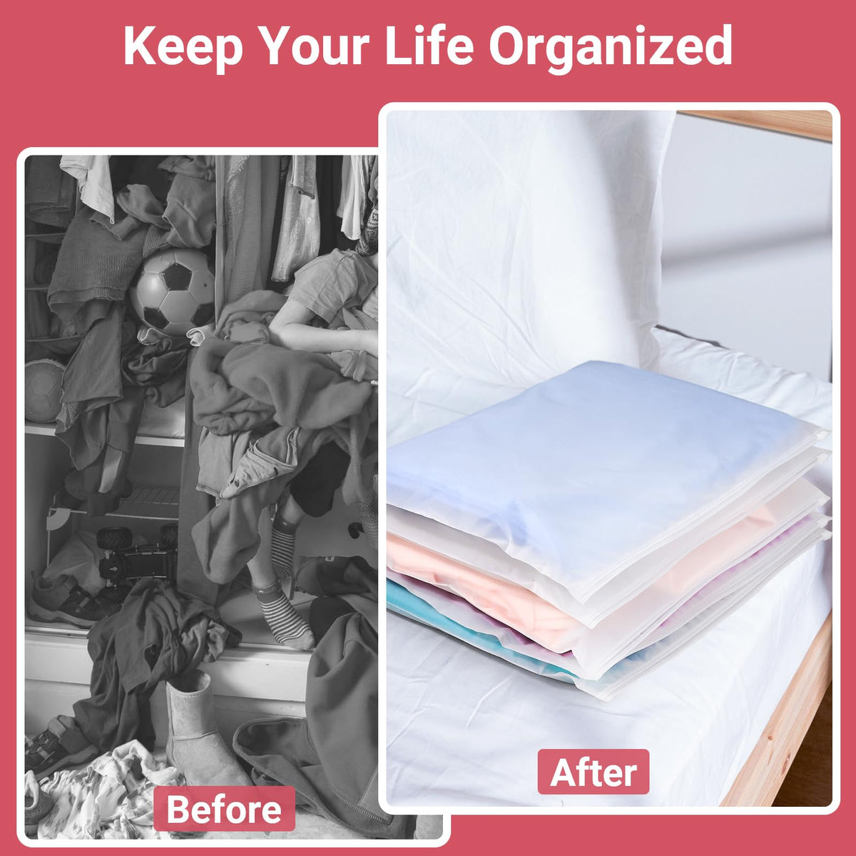 Svaldo Large Ziplock Bags for Clothes, 25Pcs 40 * 30cm Frosted Bags for Clothes, Reusable and Moth Proof, Storage Solutions for Books, Documents - image 5
