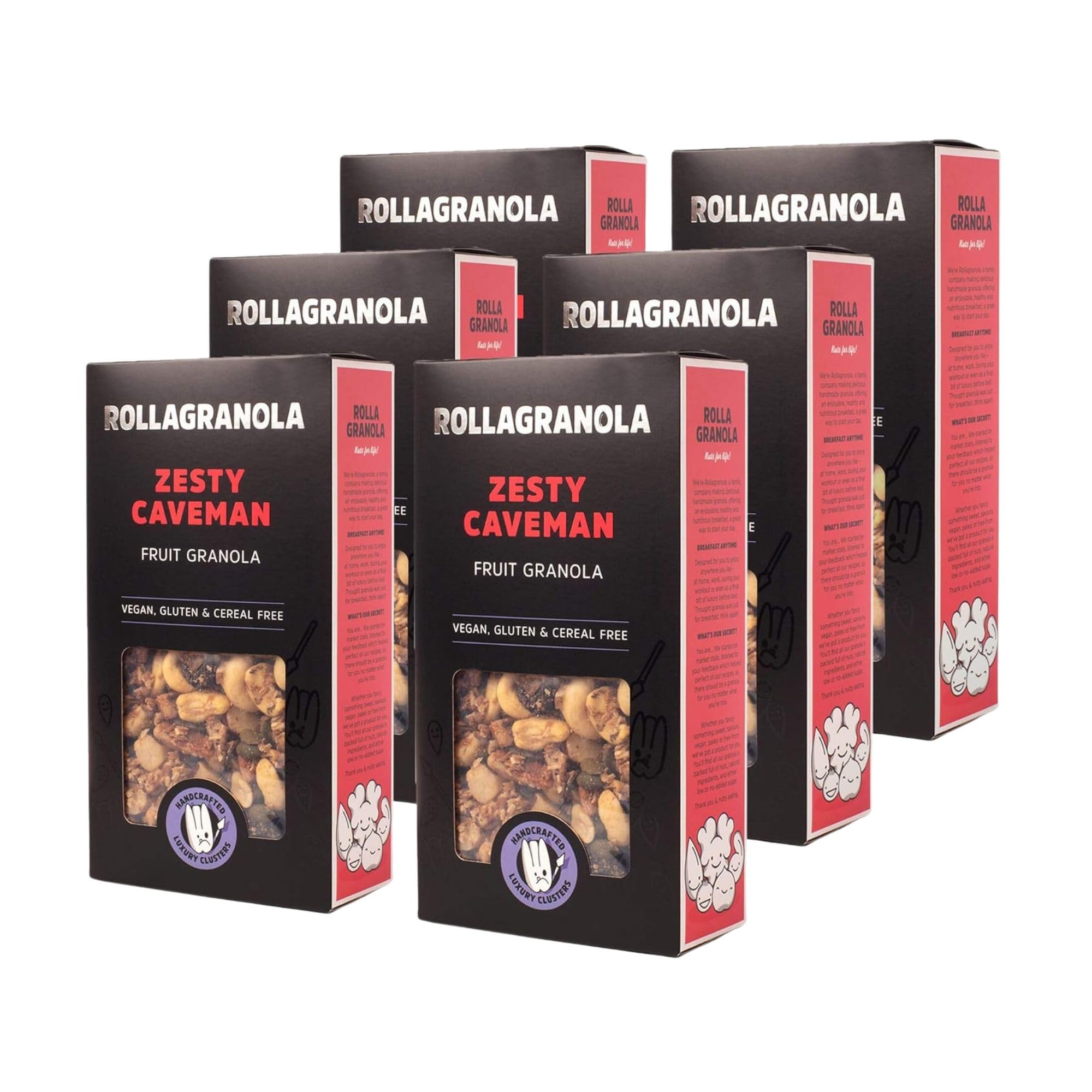 Rollagranola Zesty Caveman Fruit Granola – Paleo & Vegan (6 x 300g)