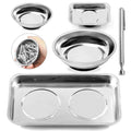 Glarks 5-Piece Magnetic Tool Tray Set with Telescopic Pickup Tool