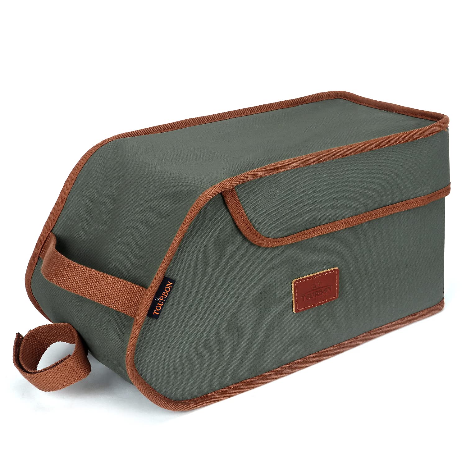 Tourbon Insulated Canvas Bicycle Pannier – Rear Rack Cooler Bag, Green