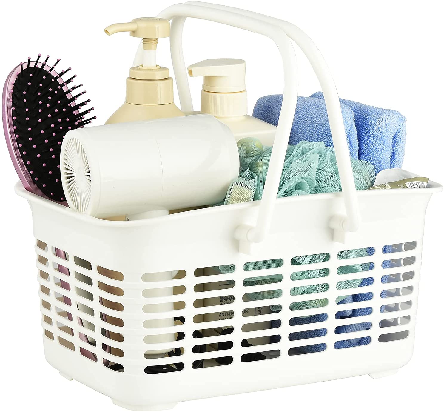 ALINK Portable Plastic Shower Caddy | Mesh Storage Basket with Handle