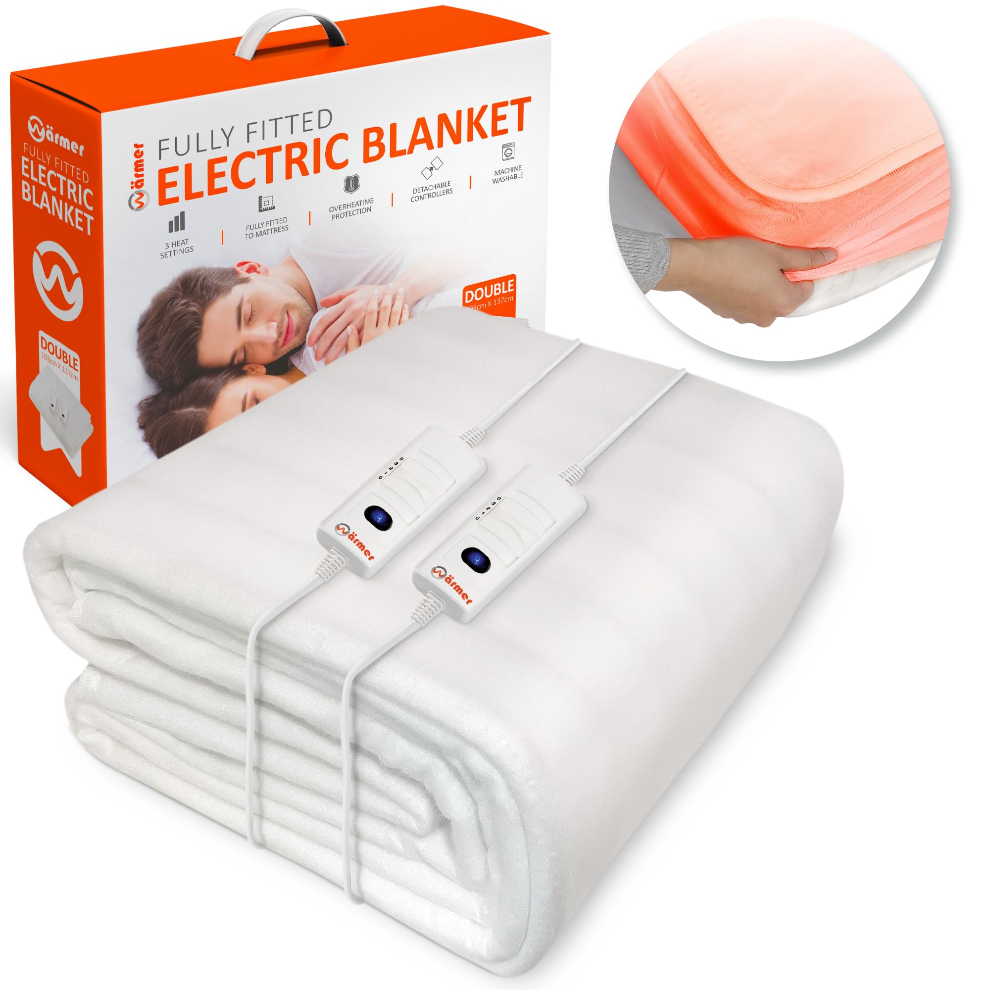 Wärmer Electric Blanket Double – Dual Control Fitted Mattress Cover