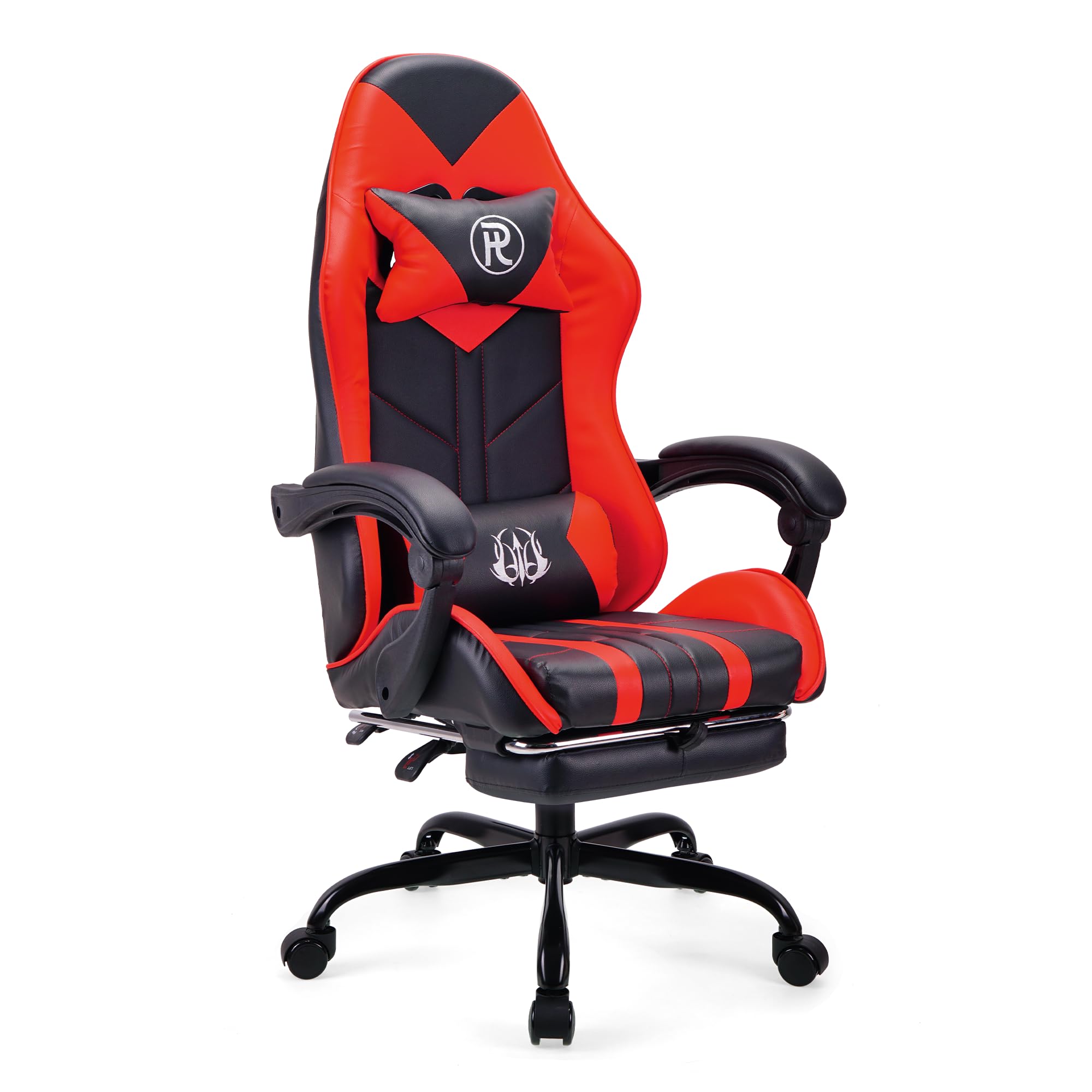 Play haha Ergonomic Gaming Chair – PU Leather Racing Desk Chair with Footrest