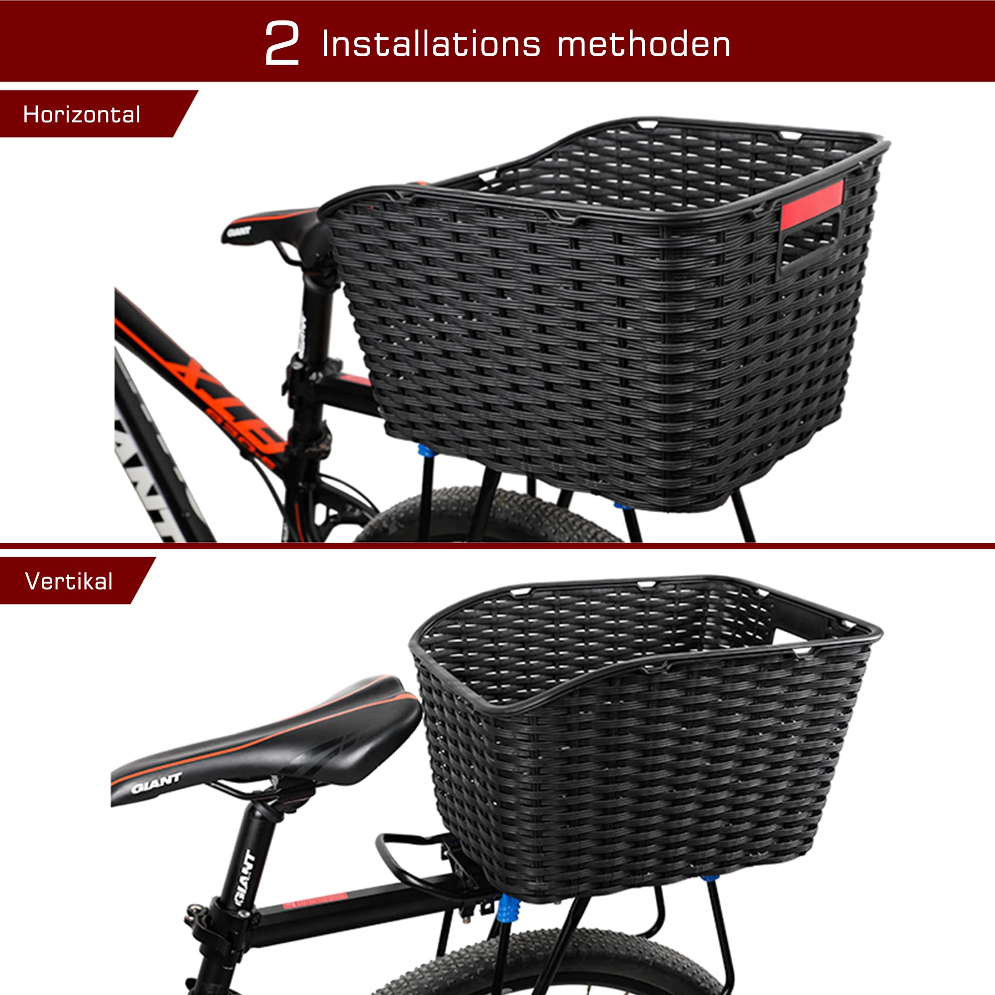 Rear Bicycle Basket – 27L Weatherproof Plastic Mesh Weave